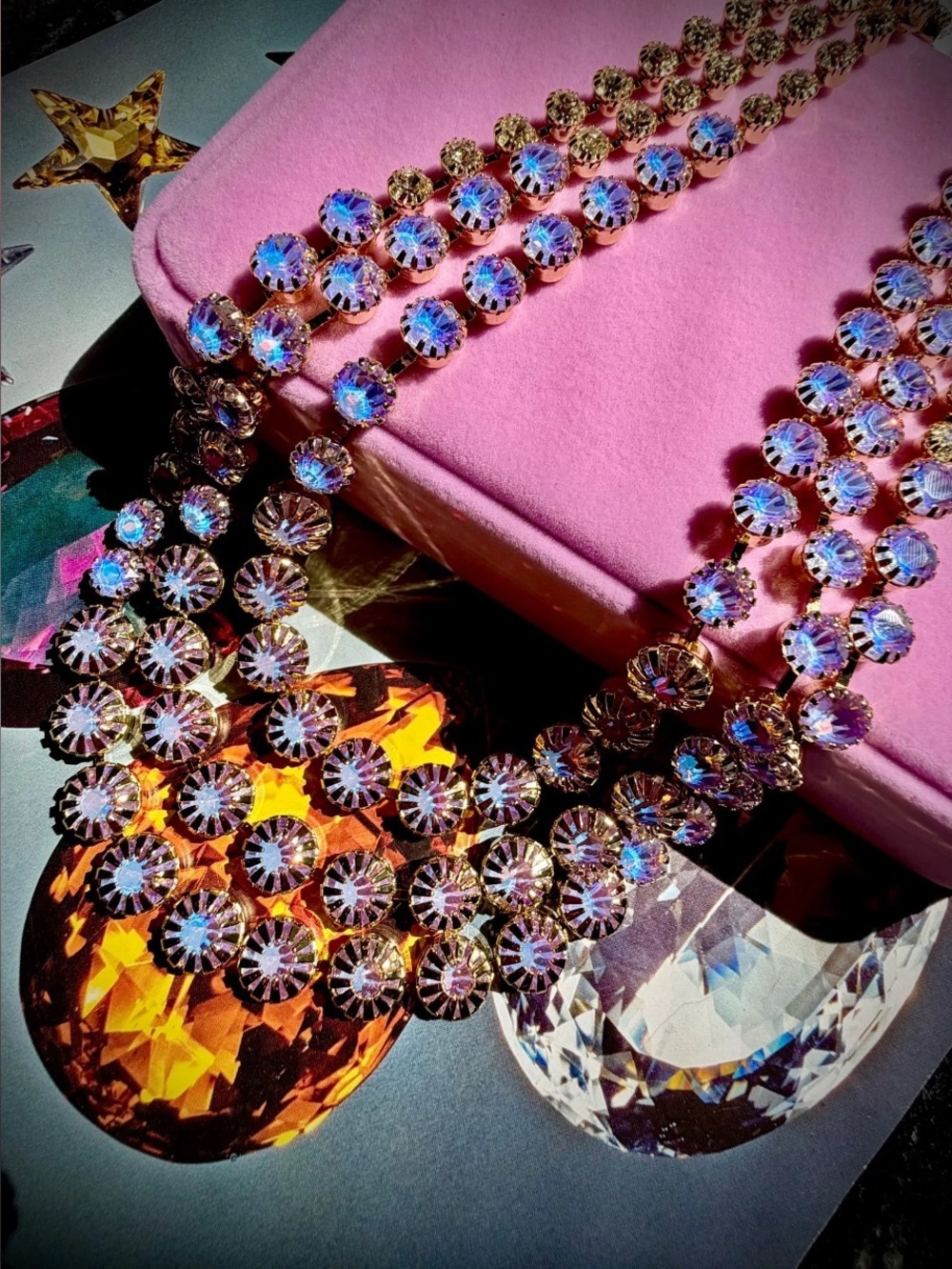 Feed Me Gems The Blooms Dopamine Diva Necklace Purple Opal NIP
